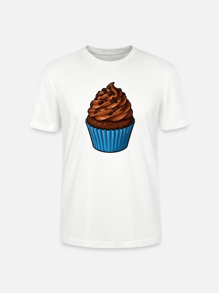 Kakao Cupcake mit Schoko Topping - Stanley/Stella Unisex Bio-T-Shirt CRAFTER - Weiß