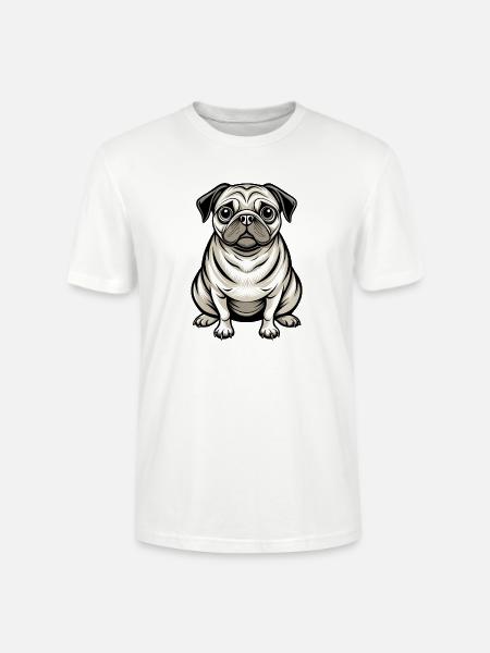 Mopshund-Sitten - Stanley/Stella Unisex Bio-T-Shirt CRAFTER - Weiß