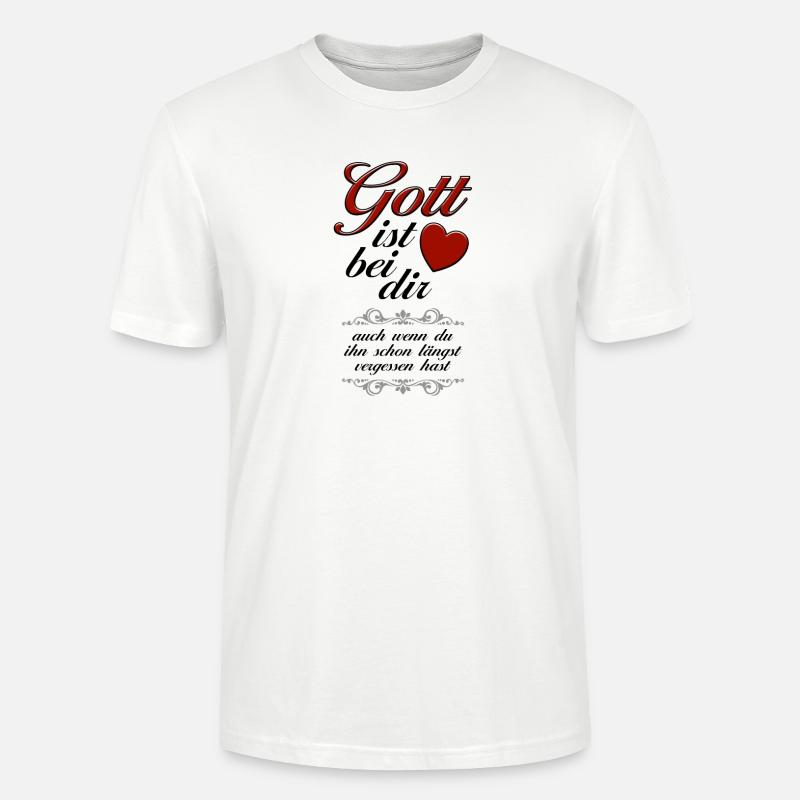 Gott ist bei dir - Stanley/Stella Unisex Bio-T-Shirt CRAFTER - Weiß