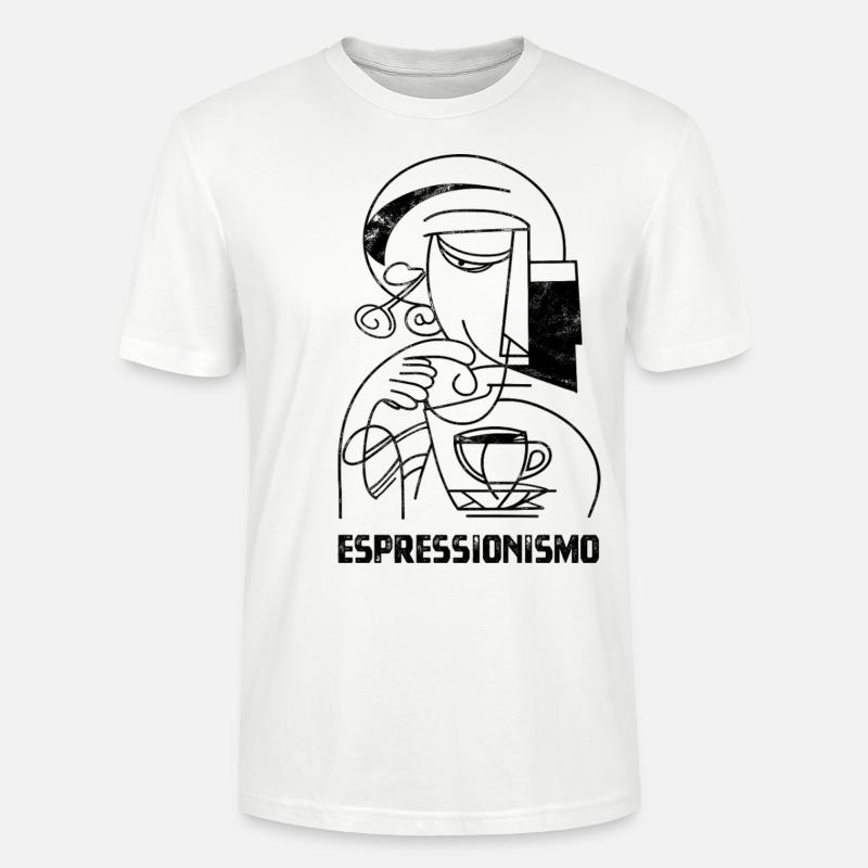 Espressionismus - Espresso - Kaffee trinken - Stanley/Stella Unisex Bio-T-Shirt CRAFTER - Weiß