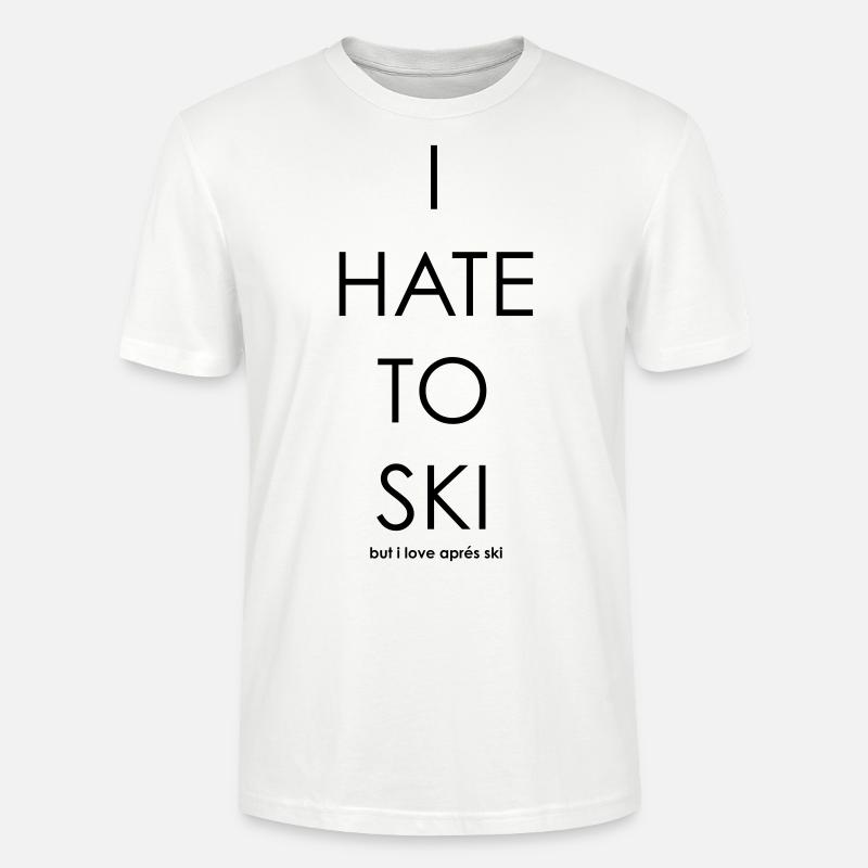I Hate To Ski - Stanley/Stella Unisex Bio-T-Shirt CRAFTER - Weiß
