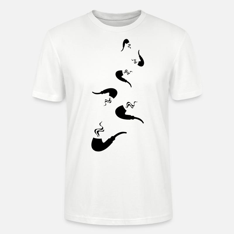 Fumer une pipe - T-shirt bio CRAFTER Stanley Stella Unisexe - blanc