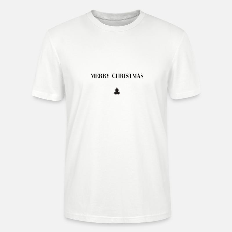 Merry Christmas, Weihnachtspulli, Geschenkidee - Stanley/Stella Unisex Bio-T-Shirt CRAFTER - Weiß