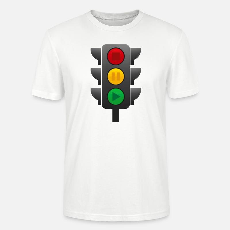 Ampel (Stop, Pause, Play) - Stanley/Stella Unisex Bio-T-Shirt CRAFTER - Weiß