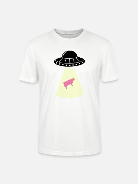 UFO Cow - Stanley/Stella CRAFTER Unisex Organic T-Shirt - white