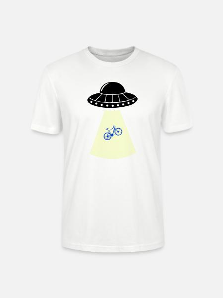 UFO Bicycle - Stanley/Stella CRAFTER Unisex Organic T-Shirt - white