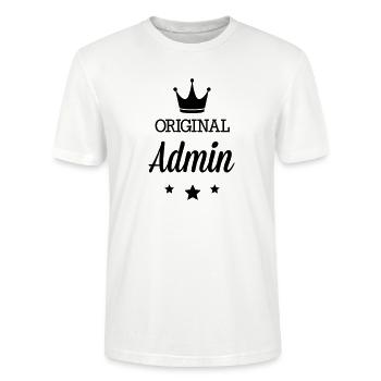 Original 3 étoiles luxe Admin - T-shirt bio CRAFTER Stanley Stella Unisexe - blanc - Devant - Alina (178cm) & Michal (187cm)