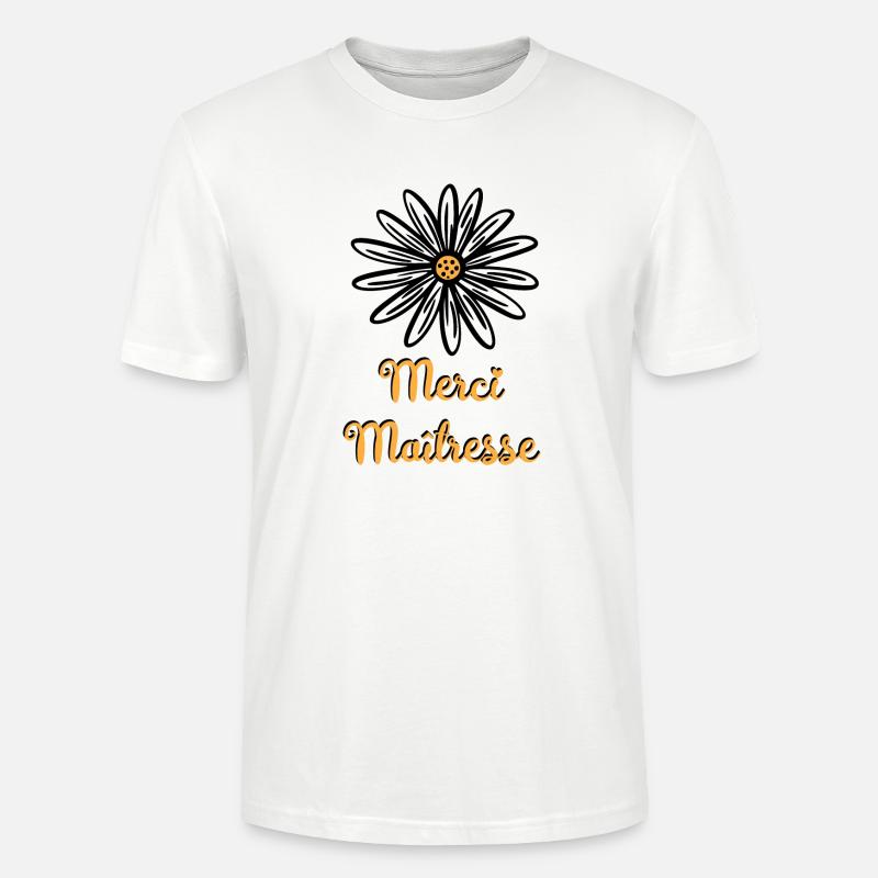 Danke Herrin mit einer Blume - Stanley/Stella Unisex Bio-T-Shirt CRAFTER - Weiß