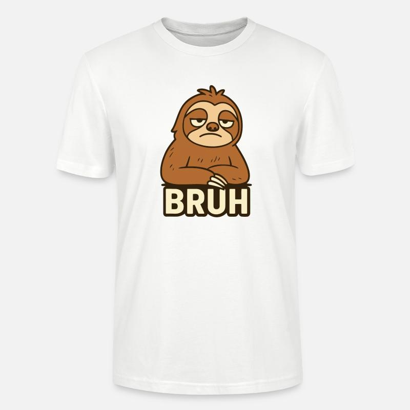 Conception de t-shirt décontracté Sloth Expression - T-shirt bio CRAFTER Stanley Stella Unisexe - blanc