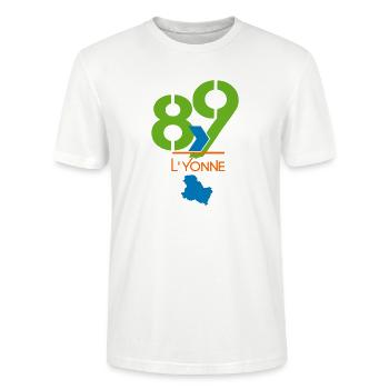 Logo 89 L'Yonne - Stanley/Stella Unisex Bio-T-Shirt CRAFTER - Weiß - Vorne - Alina (178cm) & Michal (187cm)