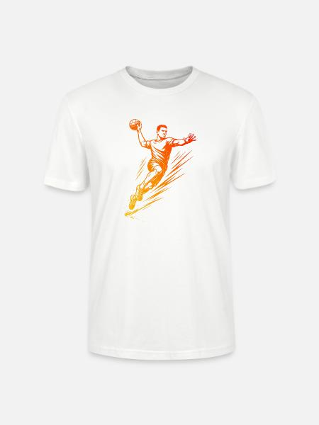 Modernes Handball Artwork für Männer - Stanley/Stella Unisex Bio-T-Shirt CRAFTER - Weiß