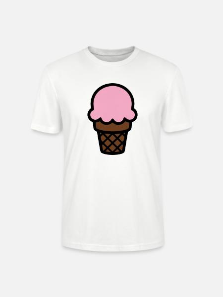 Eiscreme Waffel Icon - Stanley/Stella CRAFTER Unisex Organic T-Shirt - white