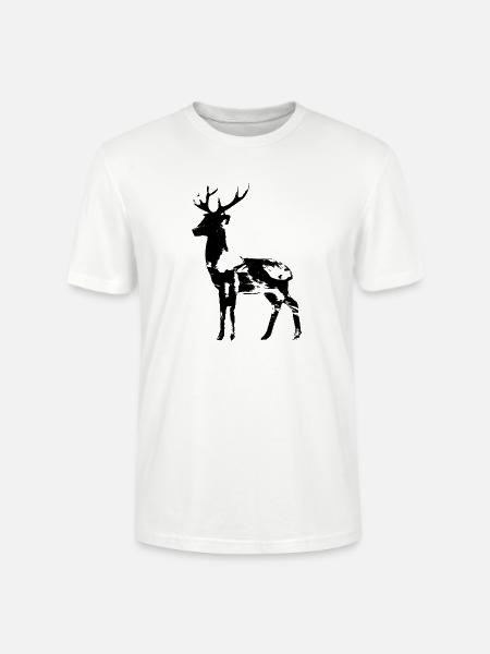 Hirsch - Stanley/Stella Unisex Bio-T-Shirt CRAFTER - Weiß