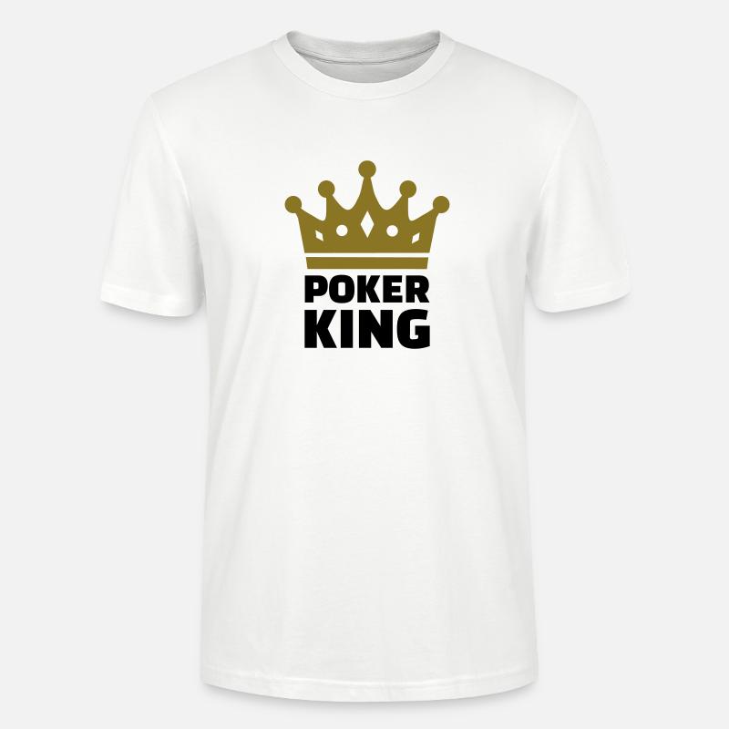 Poker king - T-shirt bio CRAFTER Stanley Stella Unisexe - blanc