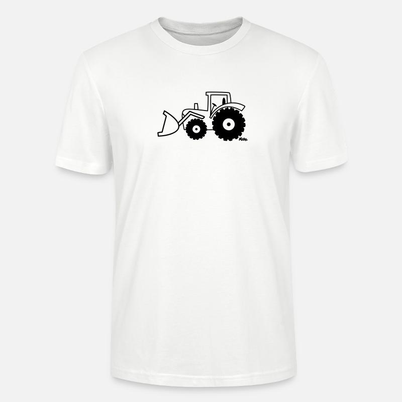 Traktor Frontlader - T-shirt bio CRAFTER Stanley Stella Unisexe - blanc