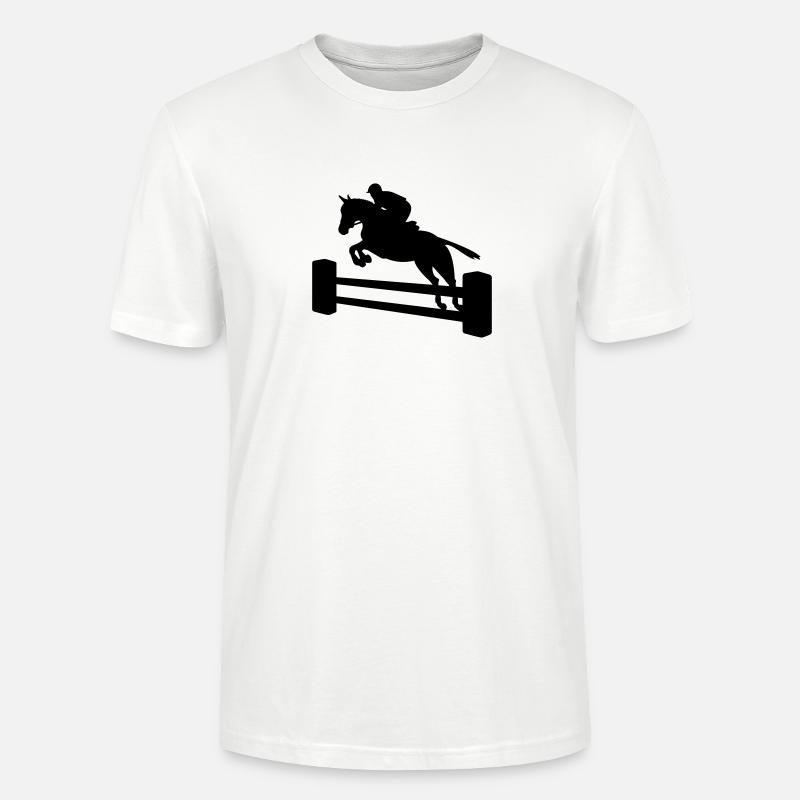 Springreiter einfarbig - Stanley/Stella Unisex Bio-T-Shirt CRAFTER - Weiß