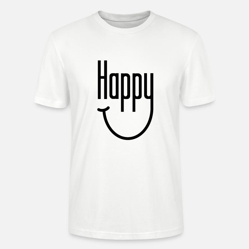Happy Smile - Stanley/Stella Unisex Bio-T-Shirt CRAFTER - Weiß
