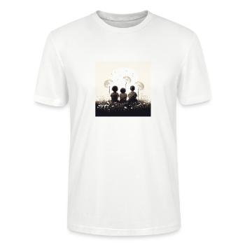 Three Little Birds - Stanley/Stella CRAFTER Unisex Organic T-Shirt - white - Front - Alina (178cm) & Michal (187cm)