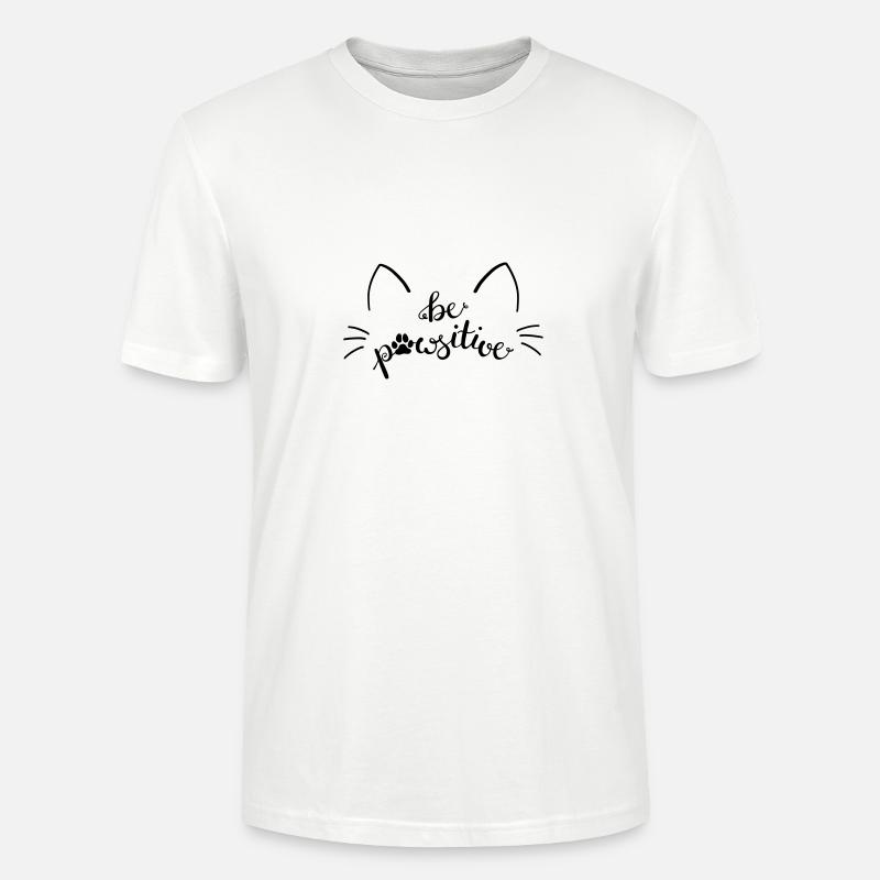 Cat be pawsitive - Stanley/Stella Unisex Bio-T-Shirt CRAFTER - Weiß