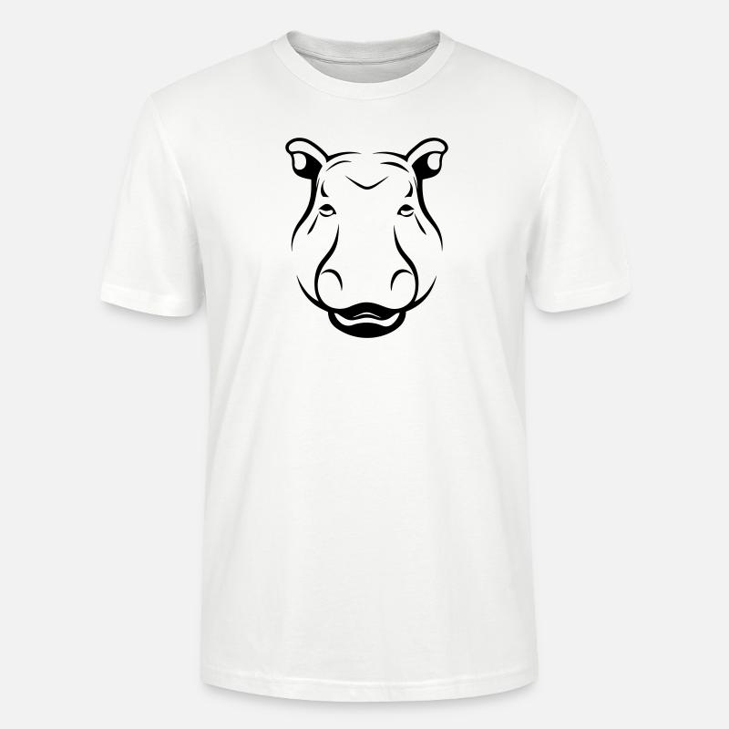 Nilpferd - Stanley/Stella Unisex Bio-T-Shirt CRAFTER - Weiß