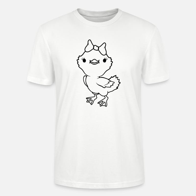 Mädchen süßes Chick Schleife - Stanley/Stella Unisex Bio-T-Shirt CRAFTER - Weiß