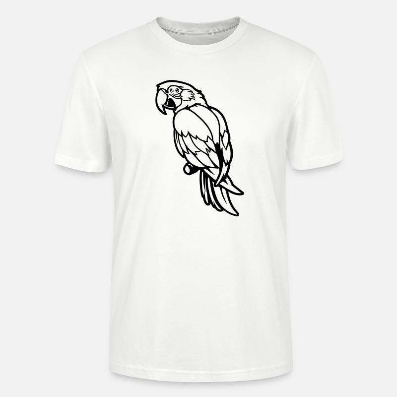 papagei tier comic - Stanley/Stella Unisex Bio-T-Shirt CRAFTER - Weiß