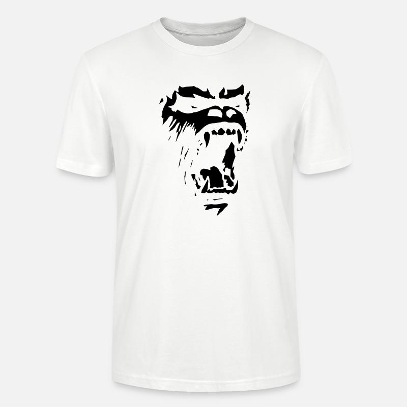 Gorilla - T-shirt bio CRAFTER Stanley Stella Unisexe - blanc