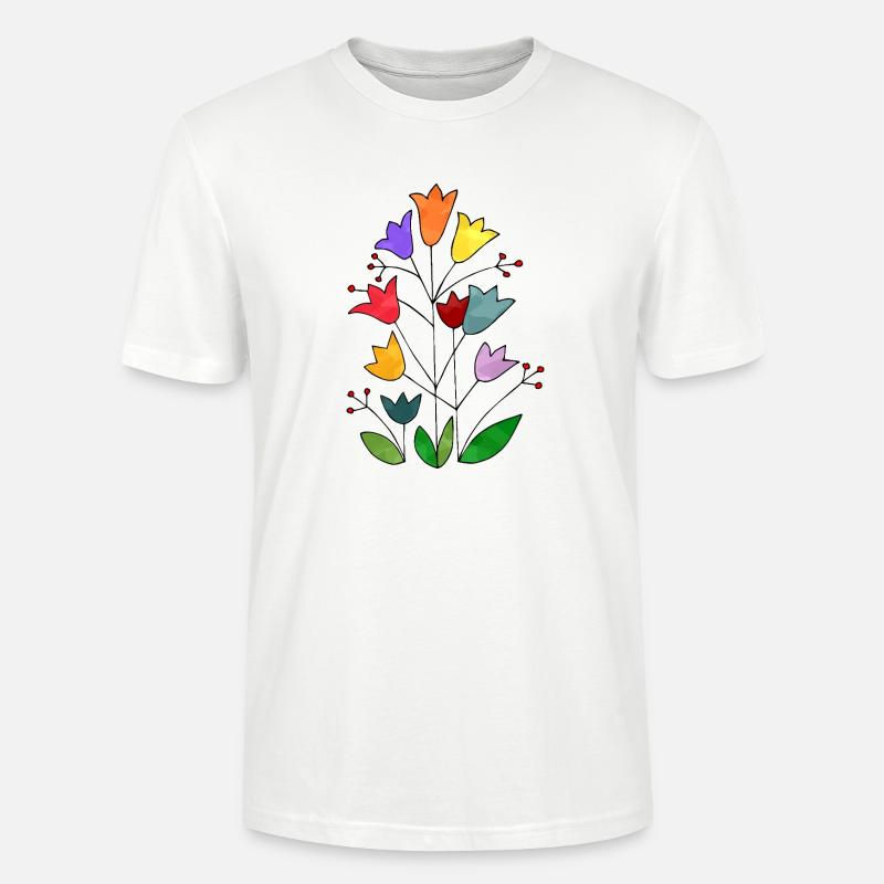 Blumen - Stanley/Stella Unisex Bio-T-Shirt CRAFTER - Weiß