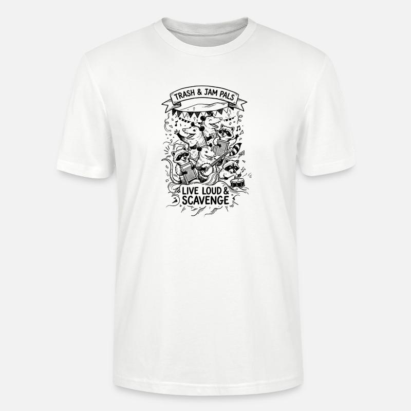 Trash and Jam Pals - Stanley/Stella Unisex Bio-T-Shirt CRAFTER - Weiß