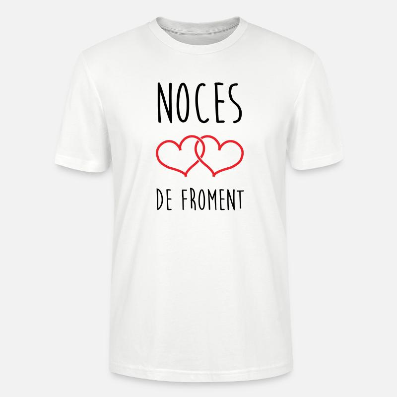 Weizenhochzeit 3 Jahre Ehe - Stanley/Stella Unisex Bio-T-Shirt CRAFTER - Weiß