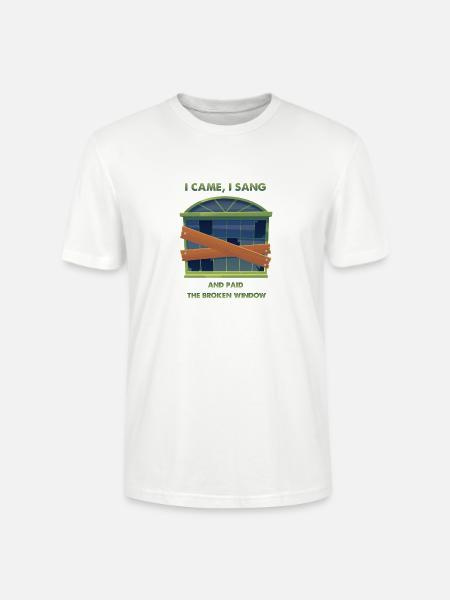 I came, I sang: broken window - Stanley/Stella CRAFTER Unisex Organic T-Shirt - white