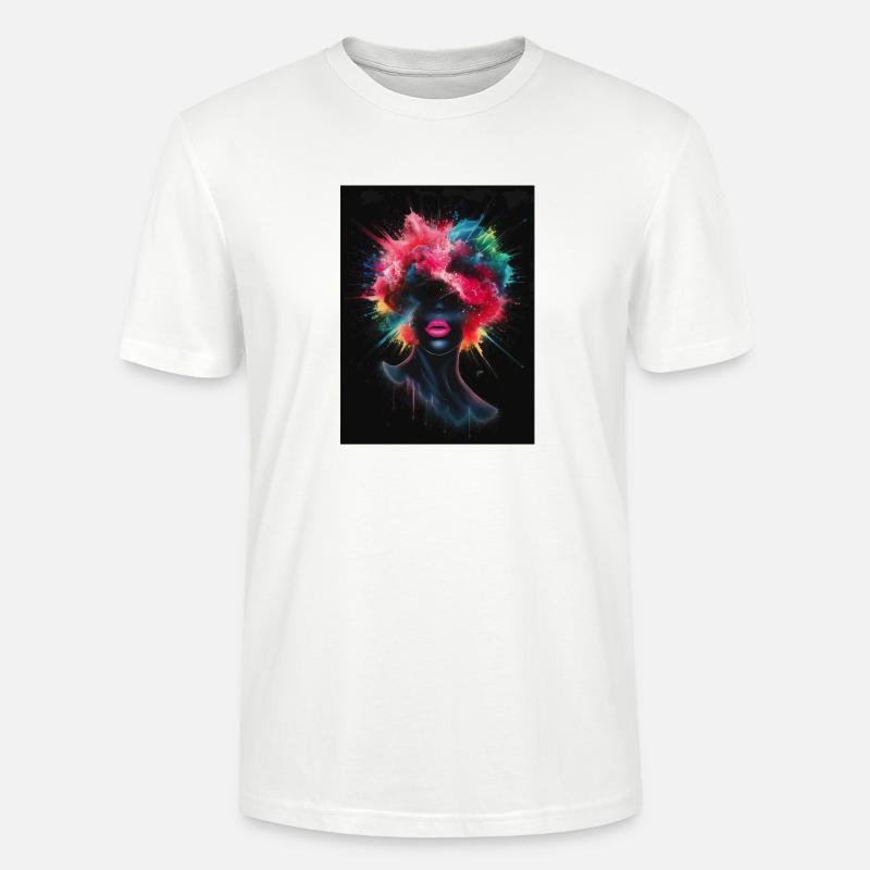 Farben Explosion - Stanley/Stella Unisex Bio-T-Shirt CRAFTER - Weiß