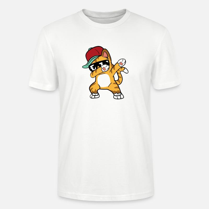 Dabbing Dab Katze - Stanley/Stella Unisex Bio-T-Shirt CRAFTER - Weiß