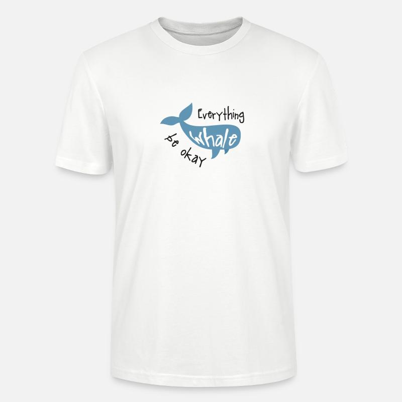whale - Stanley/Stella CRAFTER Unisex Organic T-Shirt - white