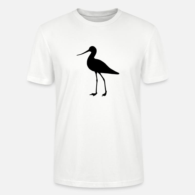 Schnepfe Pfuhlschnepfe Vogel Geschenk - Stanley/Stella Unisex Bio-T-Shirt CRAFTER - Weiß