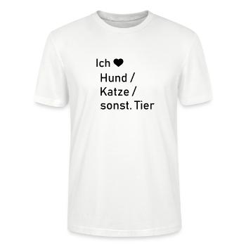 Tierliebe - Stanley/Stella Unisex Bio-T-Shirt CRAFTER - Weiß - Vorne - Alina (178cm) & Michal (187cm)