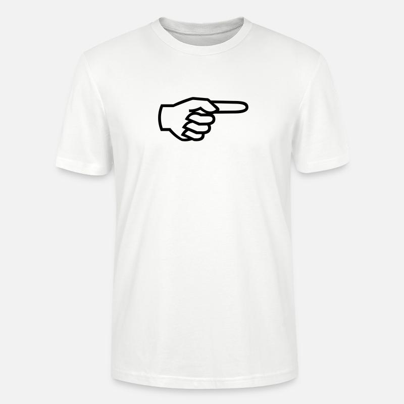 Hand, Finger - rechts - Stanley/Stella Unisex Bio-T-Shirt CRAFTER - Weiß