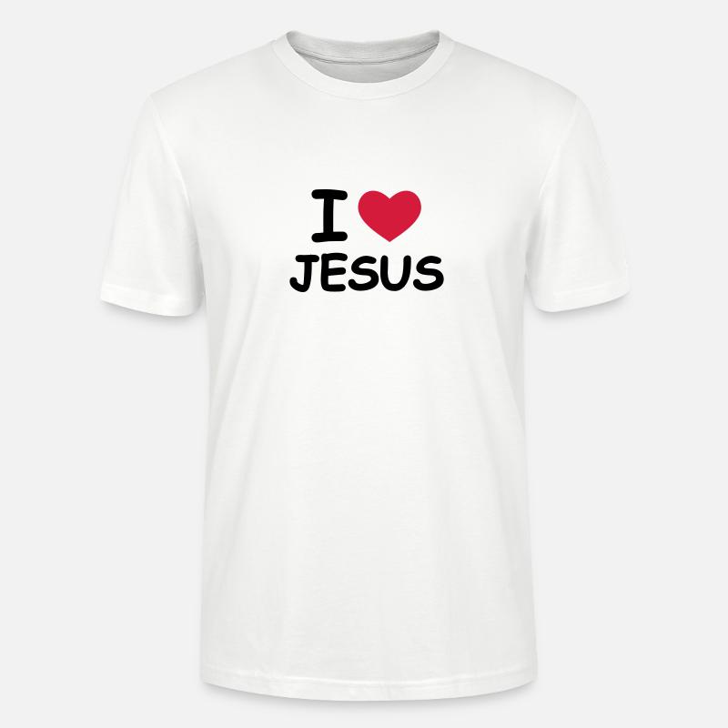 I Love Jesus - T-shirt bio CRAFTER Stanley Stella Unisexe - blanc