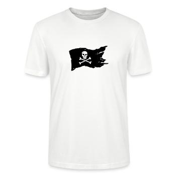 jolly Roger - Stanley/Stella CRAFTER Unisex Organic T-Shirt - white - Front - Alina (178cm) & Michal (187cm)
