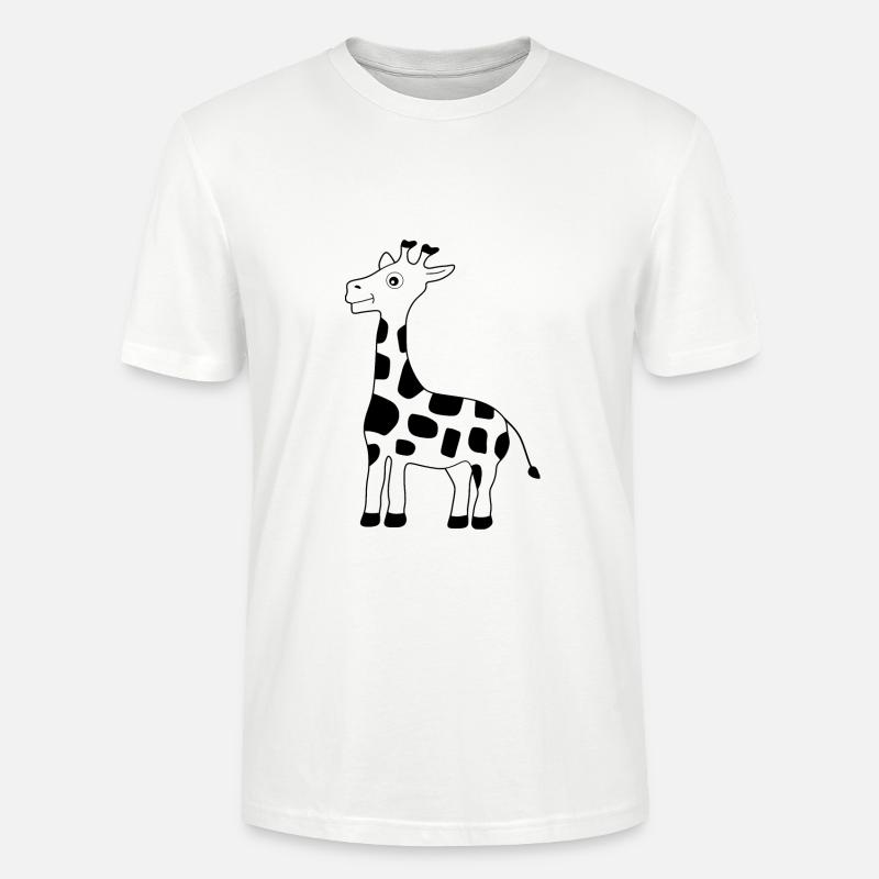 Giraffe schwarz - Stanley/Stella Unisex Bio-T-Shirt CRAFTER - Weiß