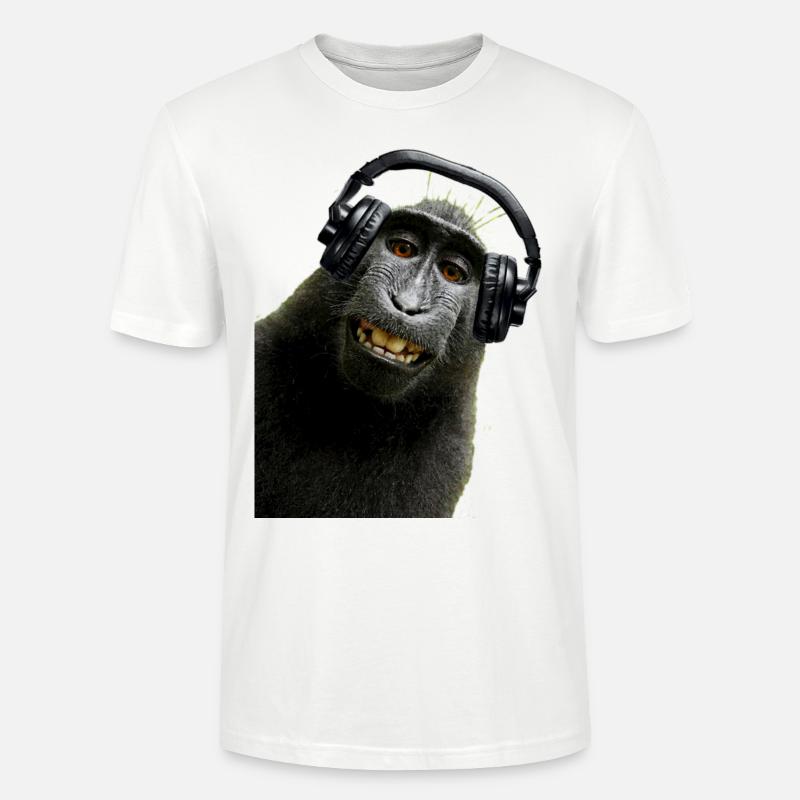 Hemd Monkey Music von Custom - Stanley/Stella Unisex Bio-T-Shirt CRAFTER - Weiß