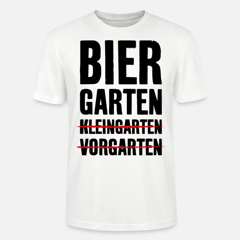 BIER SAUFEN BIERGARTEN BIERSHIRT - Stanley/Stella Unisex Bio-T-Shirt CRAFTER - Weiß