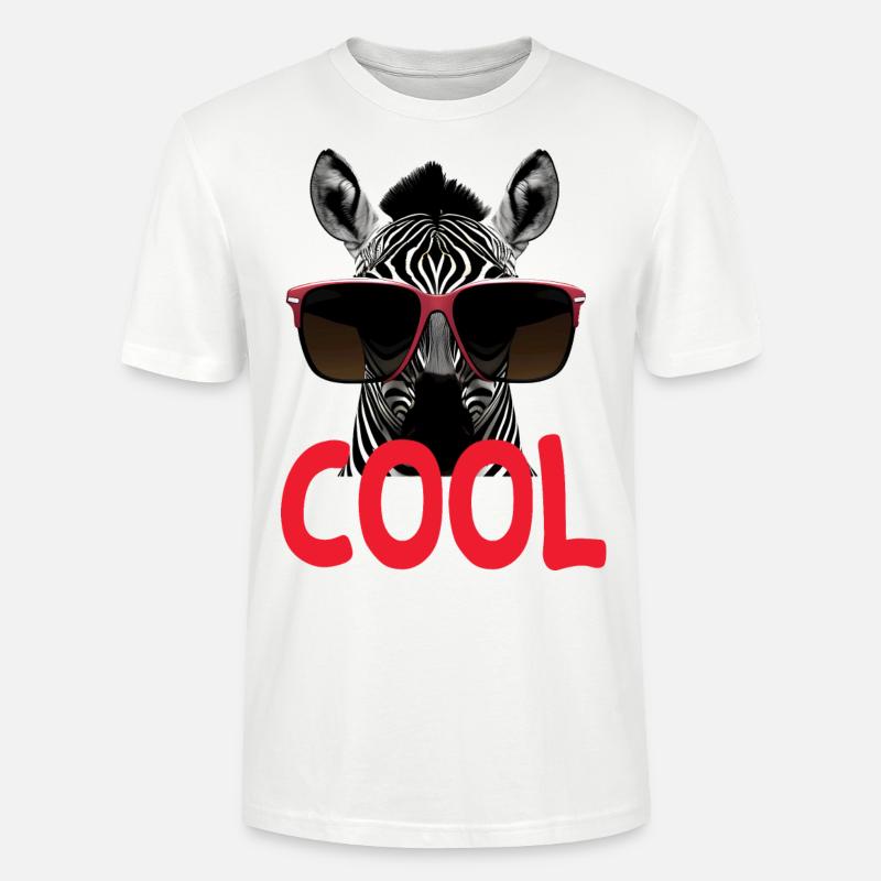 Cooles Zebra - cool - Stanley/Stella Unisex Bio-T-Shirt CRAFTER - Weiß