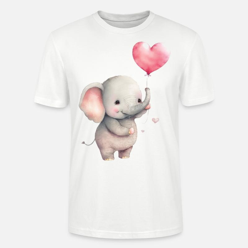Niedlicher Elefant - Stanley/Stella Unisex Bio-T-Shirt CRAFTER - Weiß