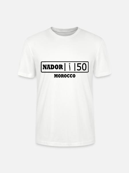 Plaque d’immatriculation Nador ا 50 - T-shirt bio CRAFTER Stanley Stella Unisexe - blanc