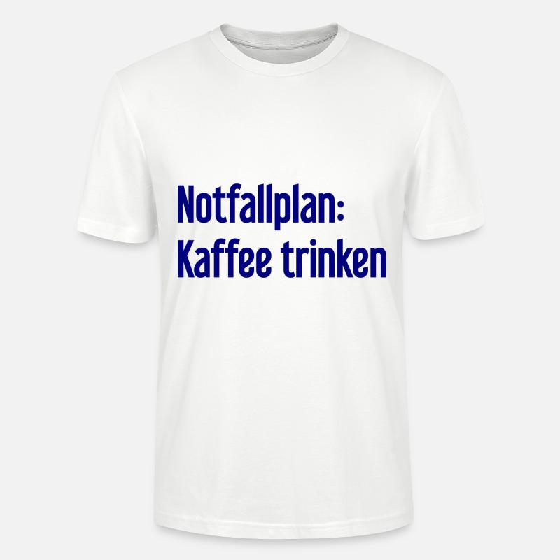 Kaffee-Notfallplan - Stanley/Stella Unisex Bio-T-Shirt CRAFTER - Weiß