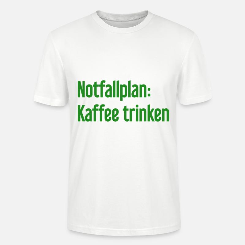 Kaffee-Notfallplan - Stanley/Stella Unisex Bio-T-Shirt CRAFTER - Weiß