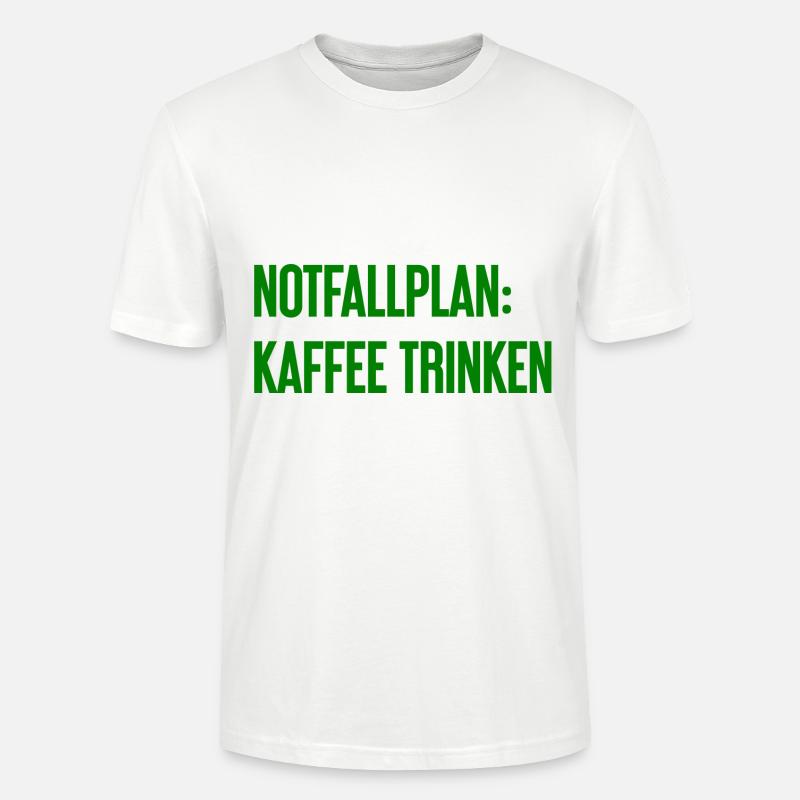 Kaffee-Notfallplan - Stanley/Stella Unisex Bio-T-Shirt CRAFTER - Weiß