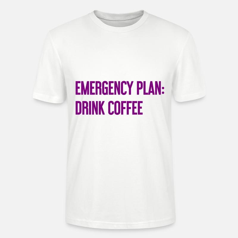 Kaffee-Notfallplan - Stanley/Stella Unisex Bio-T-Shirt CRAFTER - Weiß