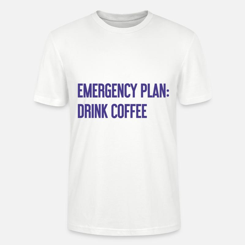 Kaffee-Notfallplan - Stanley/Stella Unisex Bio-T-Shirt CRAFTER - Weiß